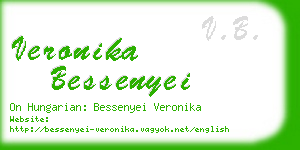 veronika bessenyei business card